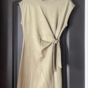 Elegant Tan Mini Dress